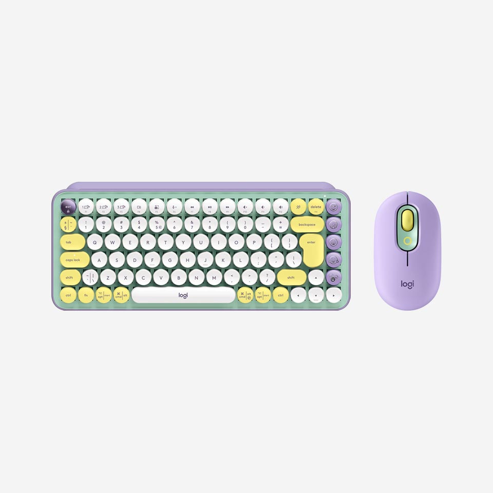 Logitech Pop Keys with Emoji Wireless KEYBOARD and Mouse COMBO