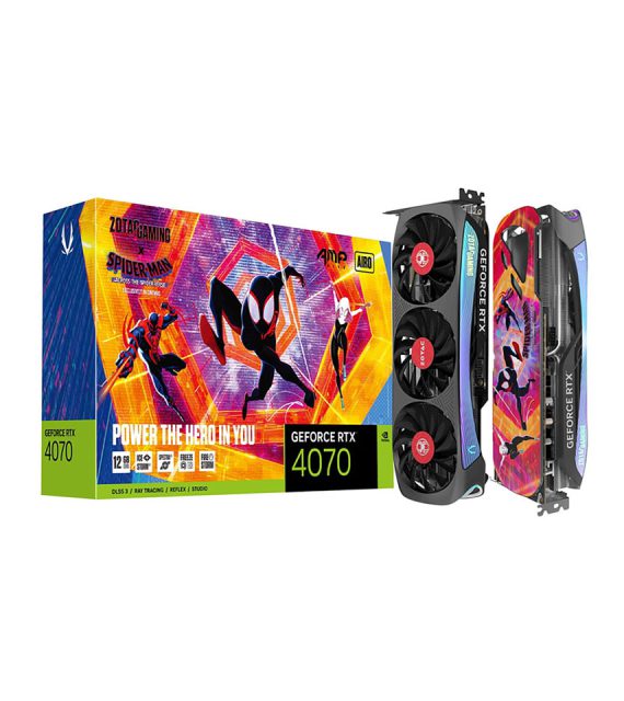 کارت گرافیک گیمینگ زوتک  GEFORCE RTX 4070 AMP AIRO SPIDER-MAN