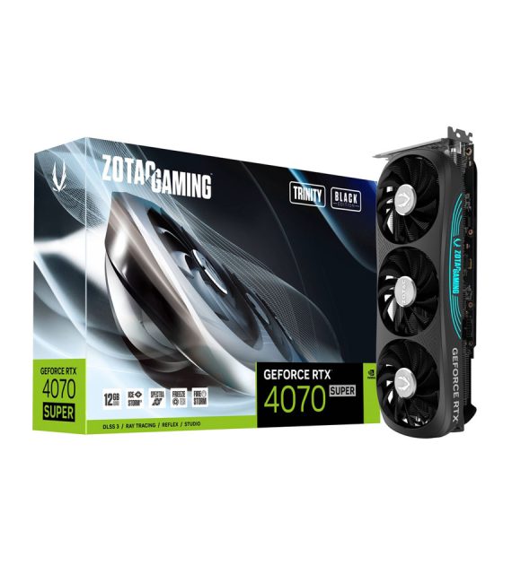 کارت گرافیک گیمینگ زوتک GeForce RTX 4070 SUPER Trinity Black Edition 12GB GDDR6X
