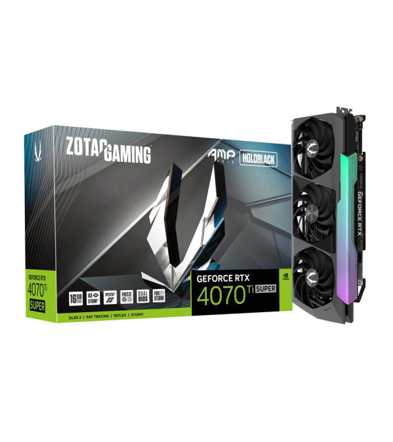 کارت گرافیک گیمینگ زوتک GeForce RTX 4070 Ti SUPER AMP HOLO 16GB GDDR6X
