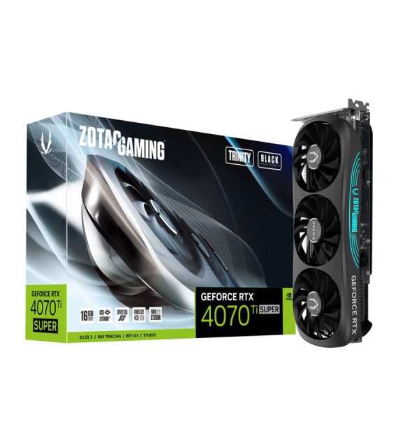 کارت گرافیک گیمینگ زوتک GeForce RTX 4070 Ti SUPER Trinity Black Edition 16GB GDDR6X