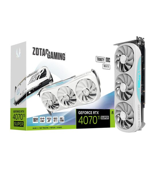کارت گرافیک گیمینگ زوتک GeForce RTX 4070 Ti SUPER Trinity OC White Edition 16GB GDDR6X