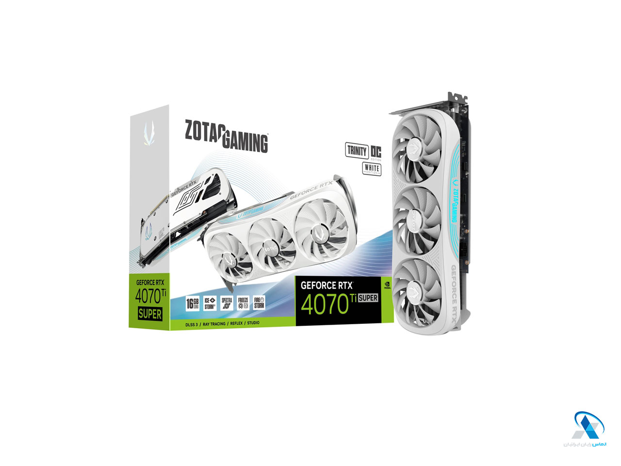 کارت گرافیک گیمینگ زوتک GeForce RTX 4070 Ti SUPER Trinity OC White Edition 16GB GDDR6X