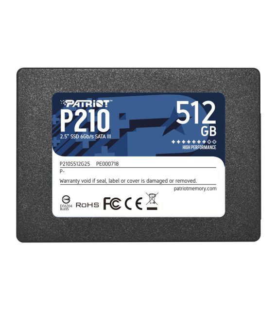 اس‌اس‌دی پاتریوت P210 512GB 2.5 inch SATA Solid State Drive