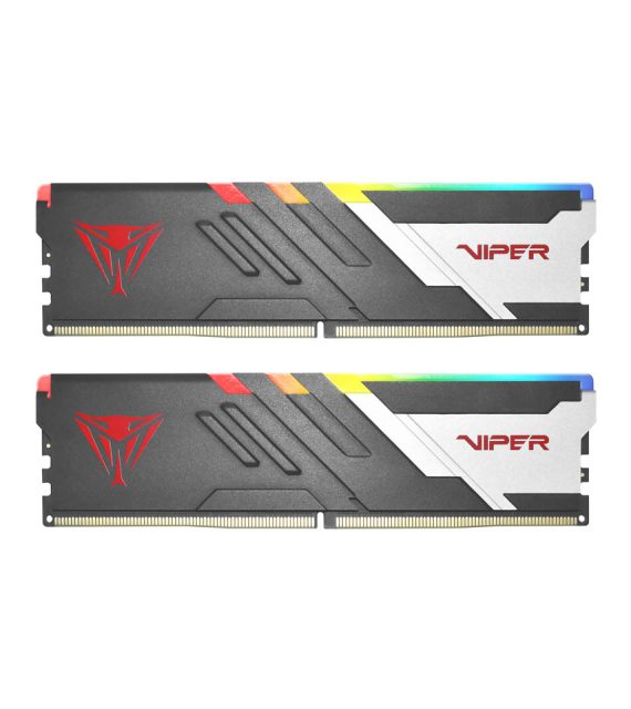 رم دسکتاپ DDR5 دو کاناله 5600 مگاهرتز CL36 پاتریوت مدل Viper Venom RGB ظرفیت 32 گیگابایت