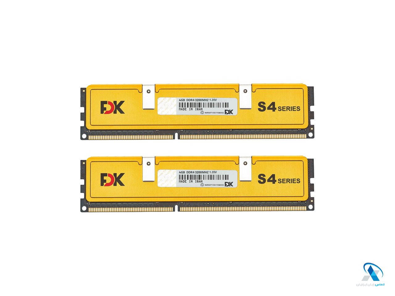 رم دسکتاپ DDR4 دو کاناله 3200 مگاهرتز CL16 فدک مدل S4 ظرفیت ۸ گیگابایت