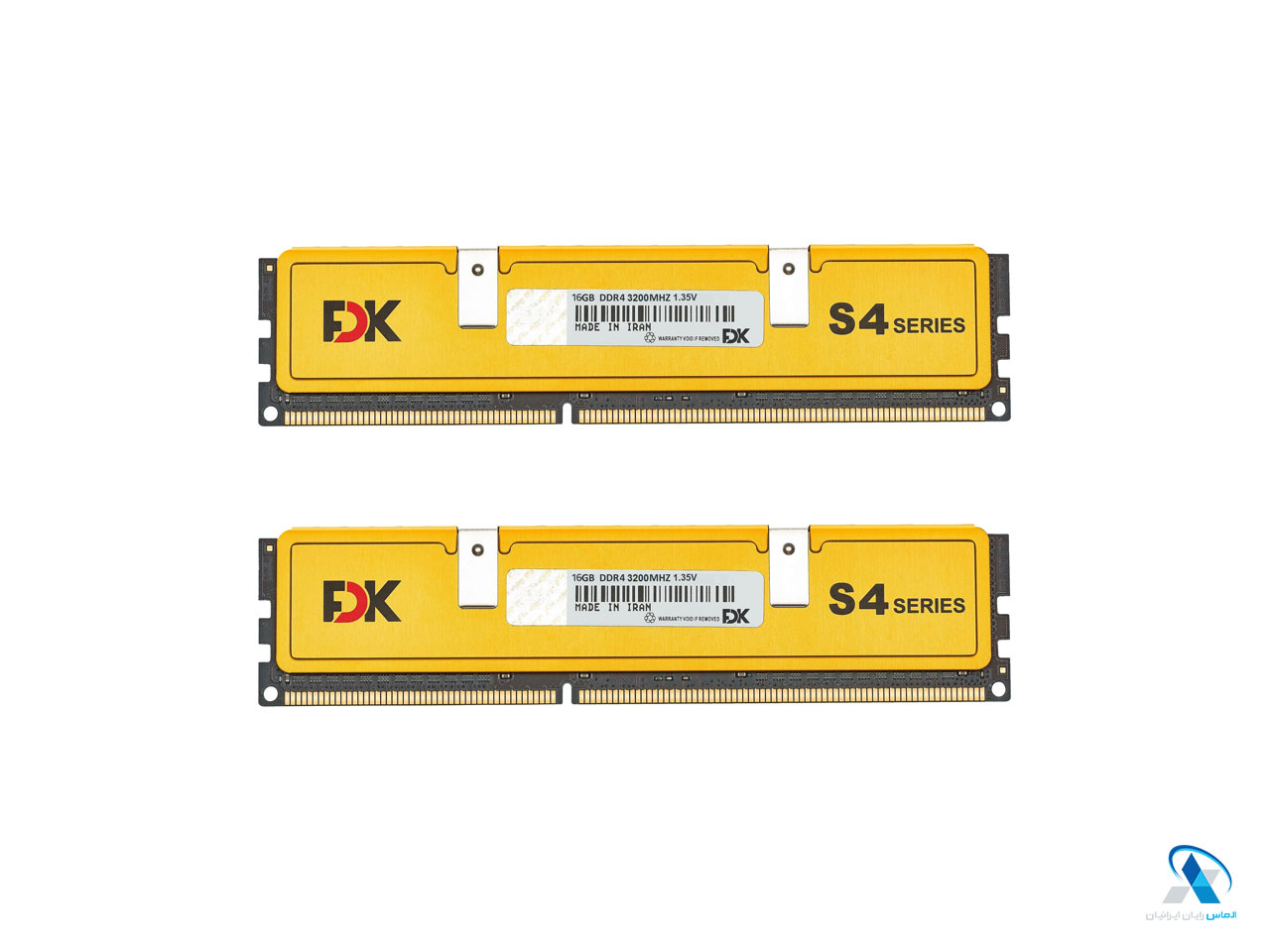 رم دسکتاپ DDR4 دو کاناله 3200 مگاهرتز CL16 فدک مدل S4 ظرفیت ۳۲ گیگابایت