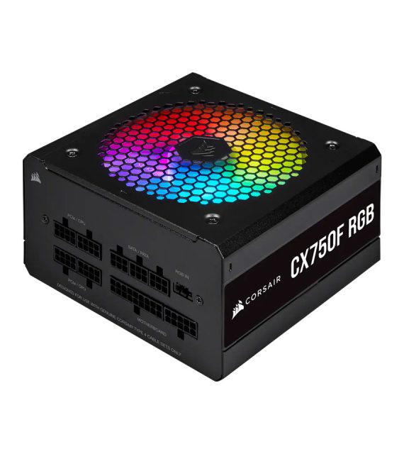 پاور کورسیر CX750F RGB — 750 Watt 80 Plus Bronze Certified Fully Modular RGB PSU (UK)