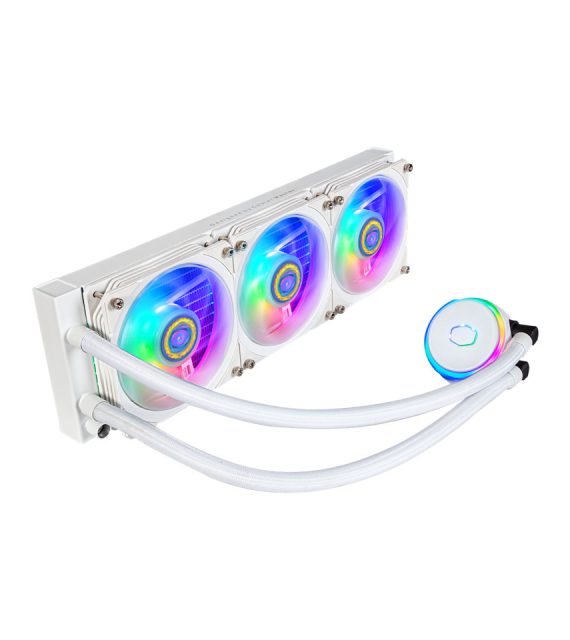 سیستم خنک‌کننده آبی کولرمستر مدل MASTERLIQUID PL360 FLUX WHITE EDITION