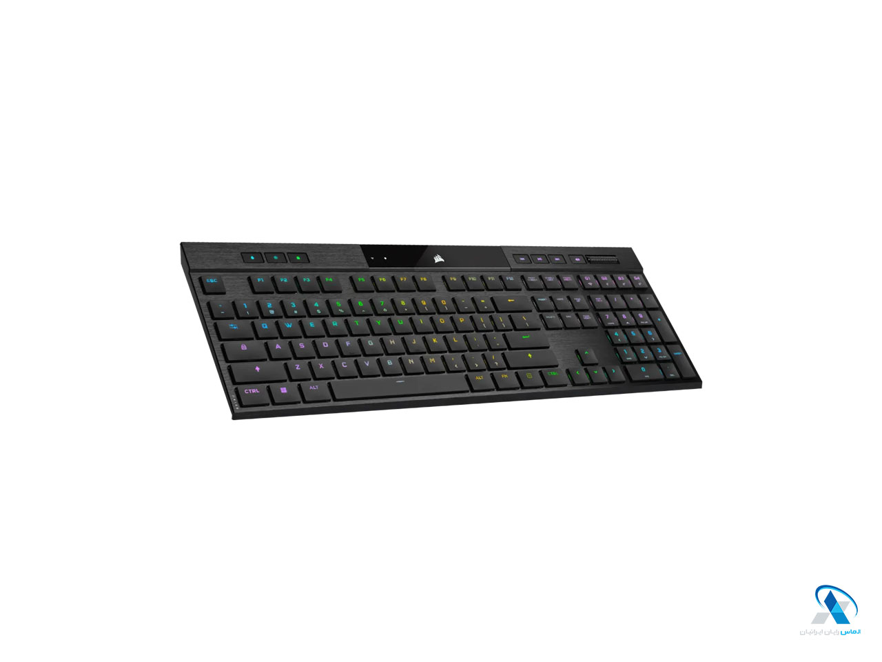 کیبورد بیسیم گیمینگ کورسیر مدل K100 AIR WIRELESS RGB Ultra-Thin