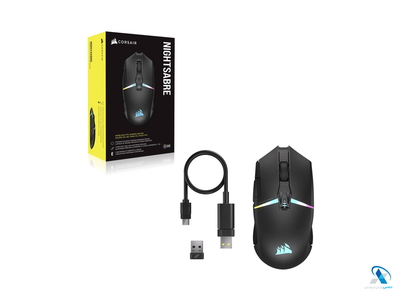 ماوس بیسیم گیمینگ کورسیر NIGHTSABRE WIRELESS RGB