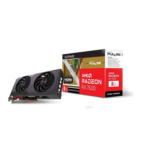 کارت گرافیک گیمینگ سافایر PULSE AMD Radeon RX 7600 8GB