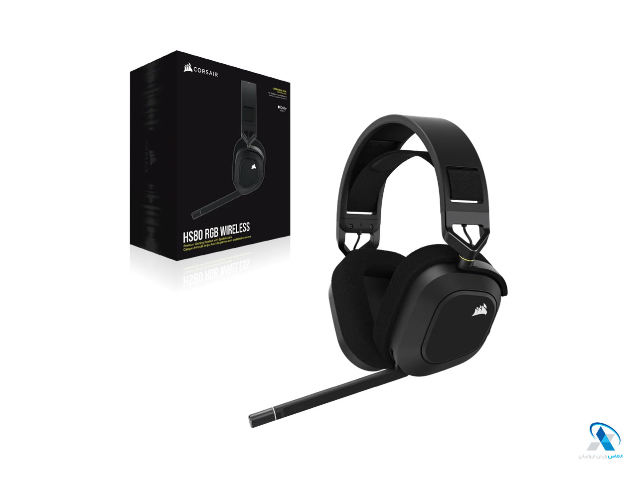 هدست گیمینگ بیسیم کورسیر مدل HS80 RGB WIRELESS Premium
