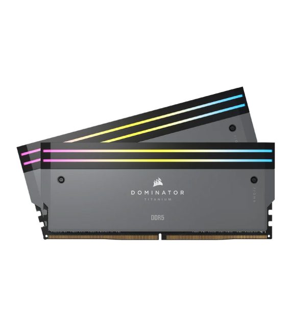 رم دسکتاپ DDR5 دو کاناله 6000 مگاهرتز CL30 کورسیر مدل DOMINATOR TITANIUM RGB ظرفیت 32 گیگابایت