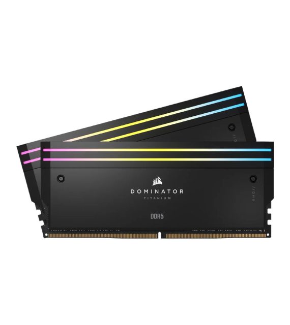 رم دسکتاپ DDR5 دو کاناله 6600 مگاهرتز CL32 کورسیر مدل DOMINATOR TITANIUM RGB ظرفیت 64 گیگابایت