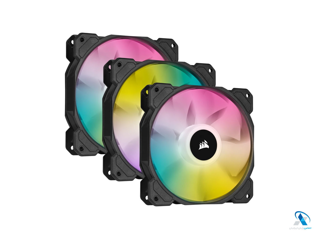 فن کیس کورسیر مدل iCUE SP120 RGB ELITE Performance 120mm PWM (سه عدد فن)