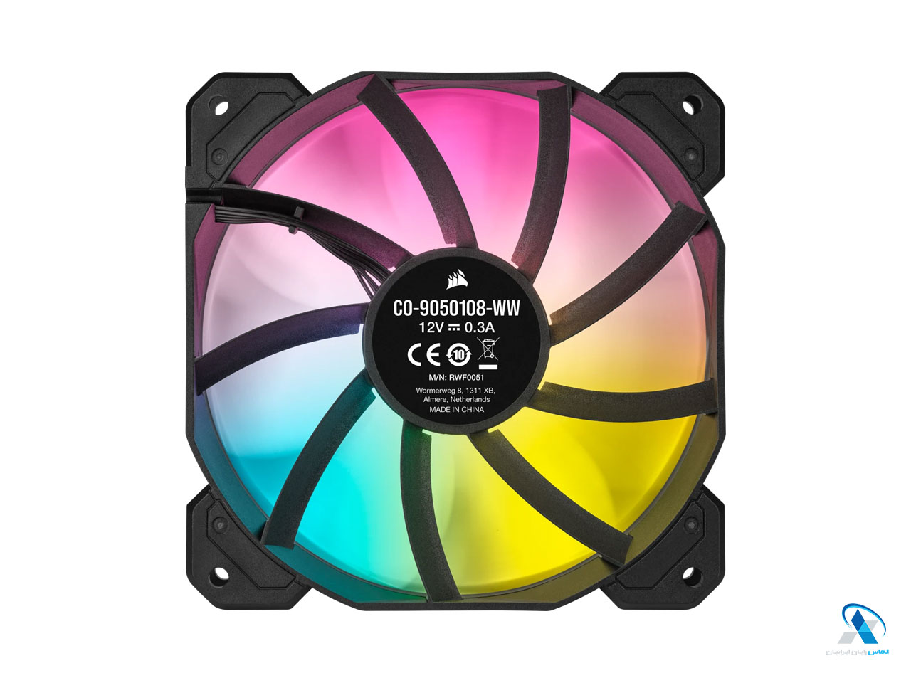 فن کیس کورسیر مدل iCUE SP120 RGB ELITE Performance 120mm PWM (سه عدد فن)