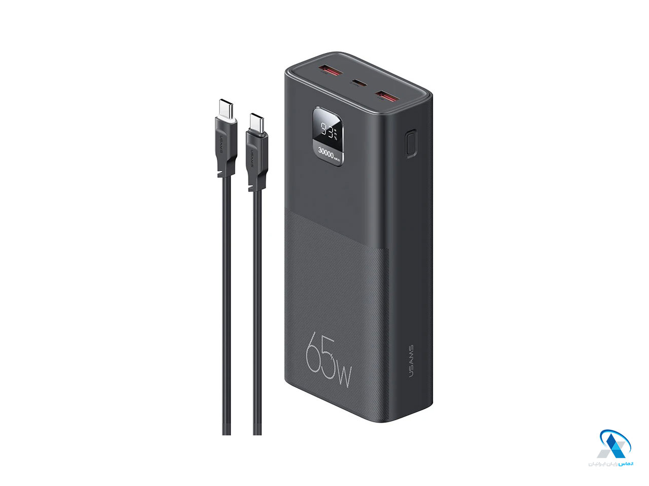 پاور بانک یوسمز USAMS-AT Fast Charging با ظرفیت ۳۰۰۰۰ میلیآمپر ساعت