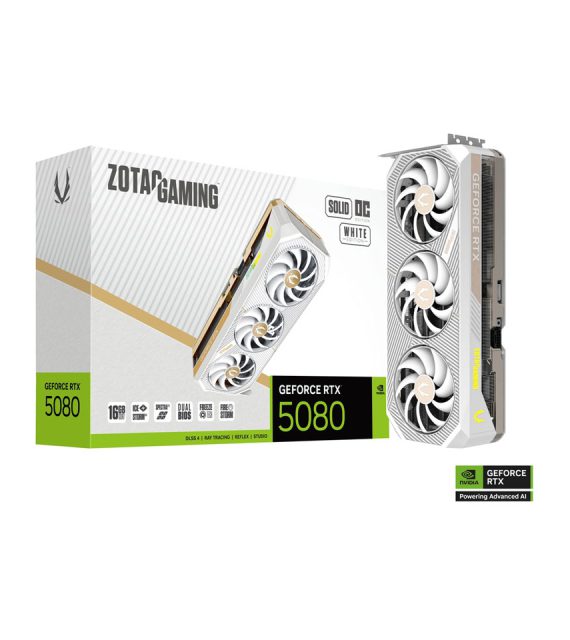 کارت گرافیک گیمینگ زوتک GeForce RTX 5080 SOLID OC White Edition