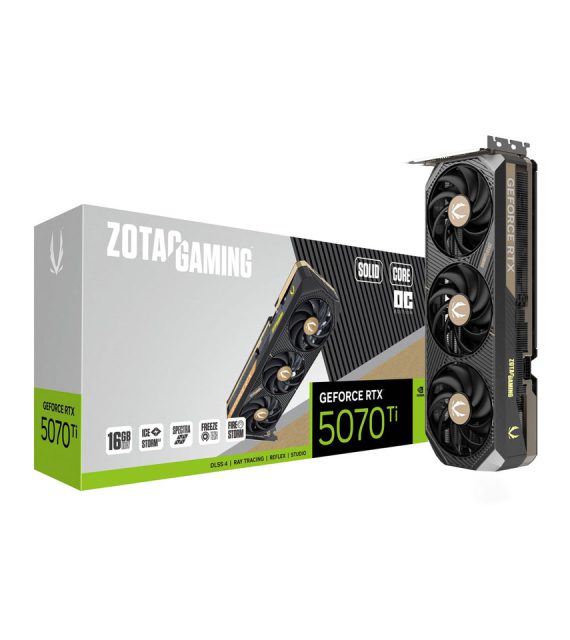 کارت گرافیک گیمینگ زوتک GeForce RTX 5070 Ti SOLID CORE OC