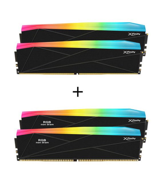 رم دسکتاپ DDR5 دو کاناله 7200 مگاهرتز CL38 وی‌کالر مدل Manta XFinity RGB ظرفیت 32 گیگابایت